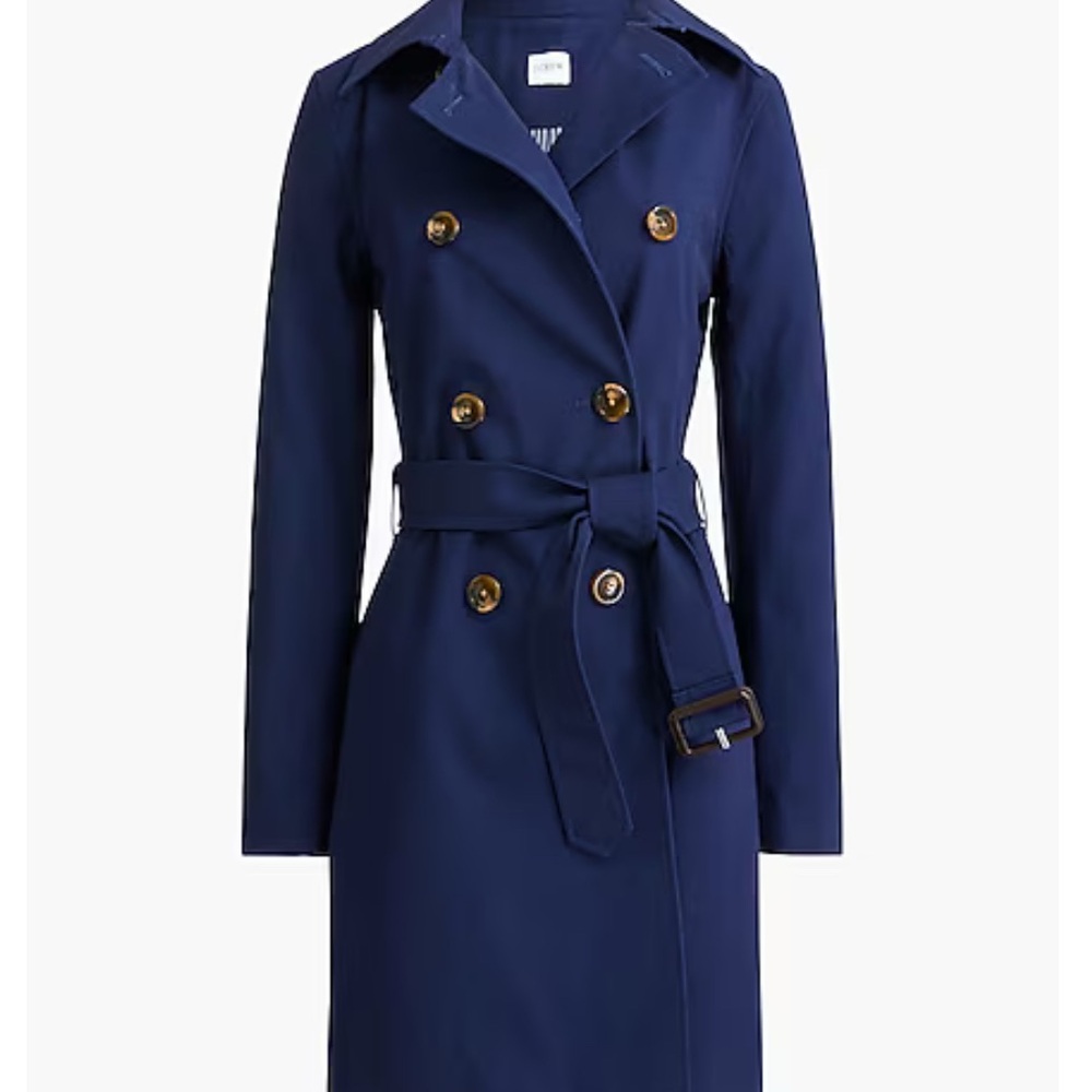 J. Crew Factory Deep Blue Trench Coat